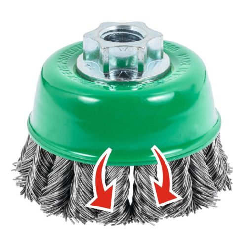 Fazékkefe Váltakozó sodrat, INOX huzal 0,50 mm 65XM14 mm