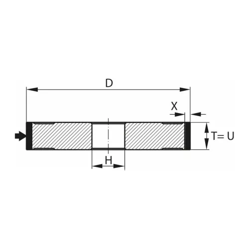 VIB-STAR precíziós köszörűkorong DIAMANT D×T×H (mm) D126 3 mm