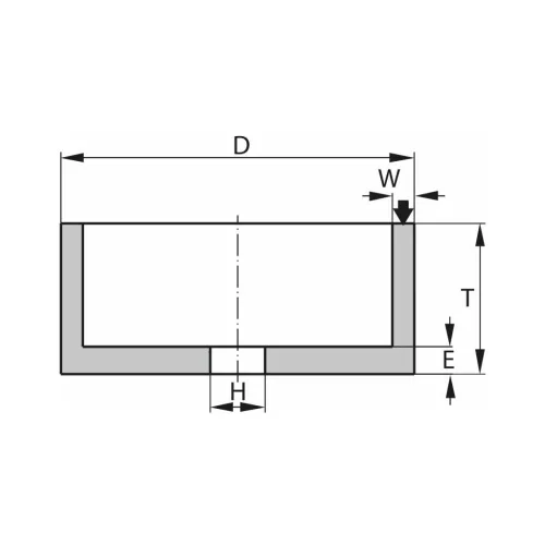 Tyrolit Fazék köszörűkorong, kerámia D×T×H (mm) EK80