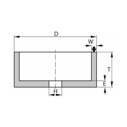 Tyrolit Fazék köszörűkorong, kerámia D×T×H (mm) SK80