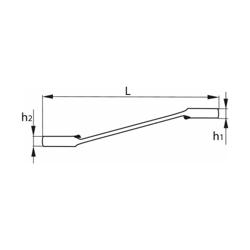 Garant Kettős racsnis csillagkulcs, 15°-ban hajlított 16X18 mm