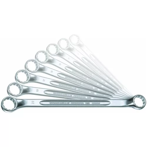 Kettős csillagkulcs készlet, enyhén hajlított  8