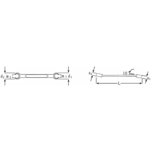 Stahlwille Nyitott kettős csillagkulcs 12X14 mm