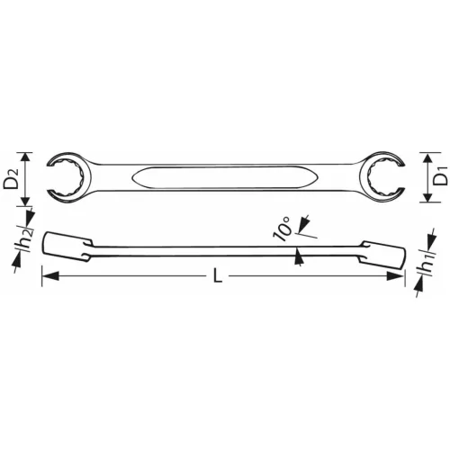 Stahlwille Nyitott kettős csillagkulcs 24X27 mm
