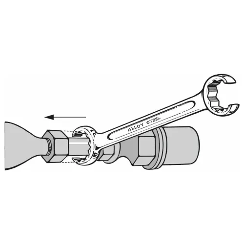 Stahlwille Nyitott kettős csillagkulcs 24X27 mm