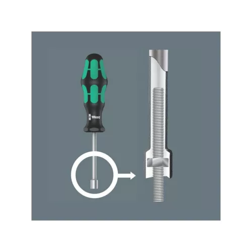 Üreges szárú dugókulcs készlet Kraftform nyéllel, 7 darabos