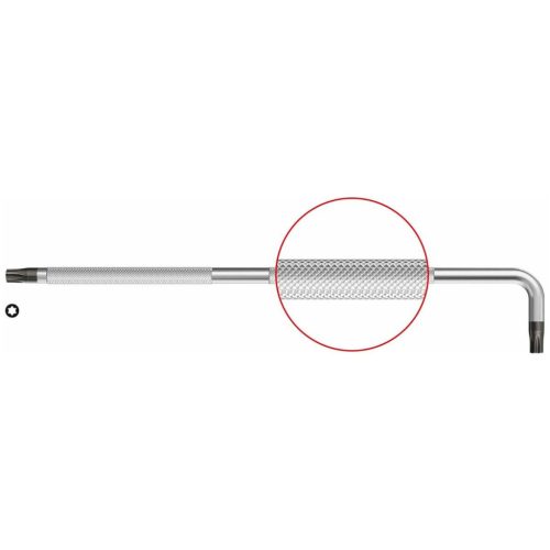 PB Swiss Tools Hajlított kulcs Torx-hoz, recézéssel TX25