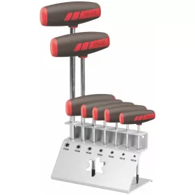  Csavarhúzó készlet Torx®-hoz, keresztmarkolattal, lemezállványban 7 darabos 7