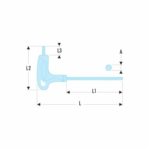 Facom Hajlított kulcs készlet Torx-hoz, T markolattal TX15