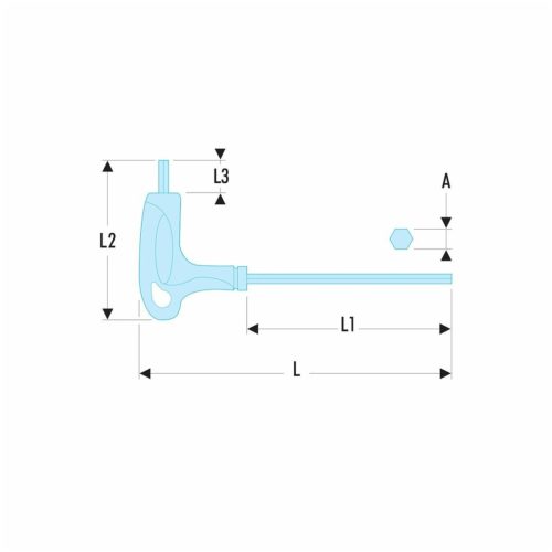 Facom Hajlított kulcs készlet Torx-hoz, T markolattal TX30