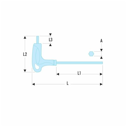 Facom Hajlított kulcs készlet Torx-hoz, T markolattal TX45