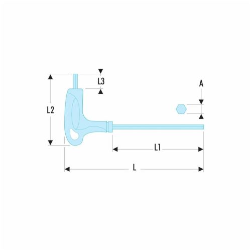 Facom Hajlított kulcs készlet Torx-hoz, T markolattal TX50