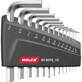 Holex Hajlított hatszögkulcs készlet nikkelezett 13