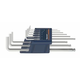   Hajlított hatszögkulcs készlet, tartógolyóval Krómozott 9