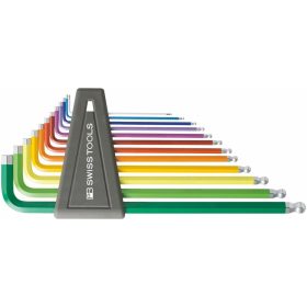   Hajlított hatszögkulcs készlet, hosszú Porszórt bevonattal 12Z