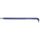 PB Swiss Tools Hajlított hatszögkulcs, hosszú és rövid szár, gömbvégű fejjel Porszórt bevonattal 10 mm