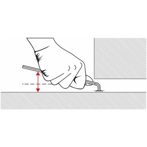 PB Swiss Tools Hajlított hatszögkulcs 90°– 100°, hosszú, gömbvégű fejjel és rövid szárral Krómozott 4 mm