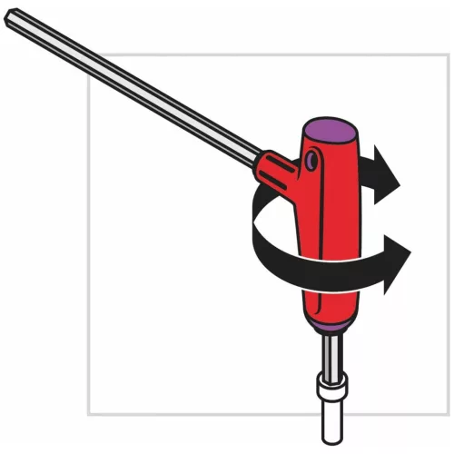 PB Swiss Tools Hatszög csavarhúzó, keresztmarkolattal 2,5 mm