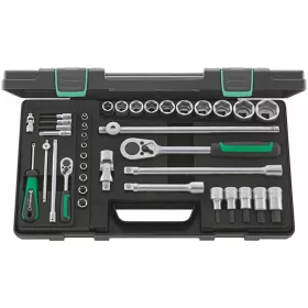 Dugókulcs készlet 1/4, 1/2 col négyszög 38 darabos 6