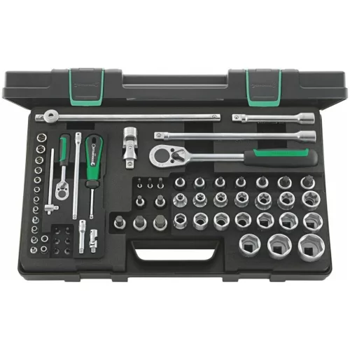 Dugókulcs készlet 1/4, 1/2 col négyszög 63 darabos