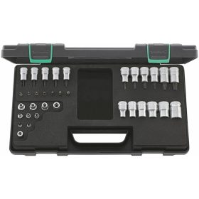   Dugókulcs készlet Torx®-hoz 1/4, 3/8, 1/2 col négyszög 34 darabos