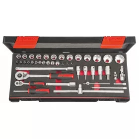 Dugókulcs készlet 1/4, 1/2 col négyszög 43 darabos 43