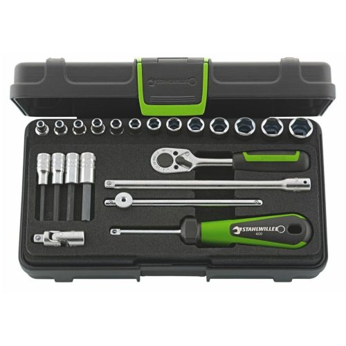 Dugókulcs készlet 1/4 col négyszög 22 darabos 6