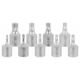   Rátűzőkulcs készlet Torx®-hoz, 1/4 col négyszög 9 darabos 1/4