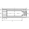 Stahlwille 6-szög dugókulcs fej, 1/4" hosszú 5,5 mm