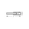 Garant 6-szög rátűzőkulcs, 1/4" hosszú 2,5 mm