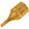 Rátűzőkulcs Torx®-hoz, TiN bevonatú, 1/4 col rövid TX10