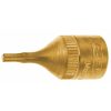 Rátűzőkulcs Torx®-hoz, TiN bevonatú, 1/4 col rövid TX8