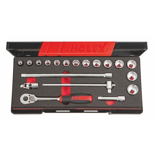 Holex Dugókulcs készlet 3/8" négyszög 19 darabos 12