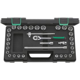   Dugókulcs készlet 3/8 col négyszög 33 darabos, metrikus / collos