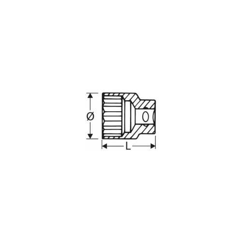 Garant 12-szög dugókulcs fej 3/8" 19 mm