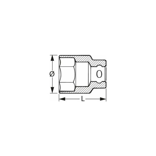 Garant 6-szög dugókulcs fej 3/8" Surface Drive 18 mm