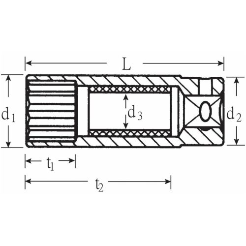 Stahlwille Dugókulcs fej gyújtógyertyákhoz 3/8" 16 mm