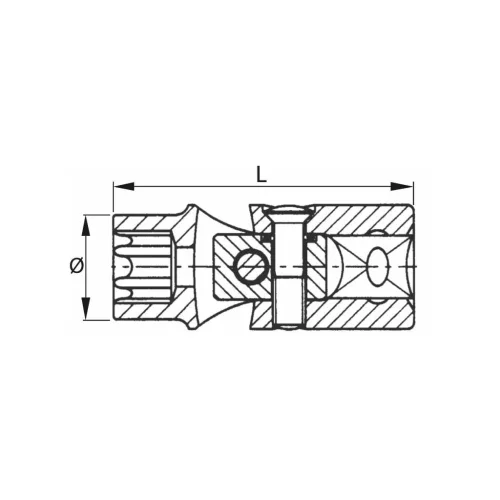 Stahlwille Csuklós fej, 3/8" 16 mm