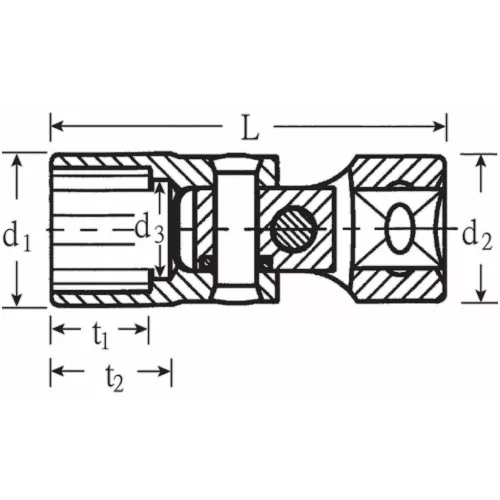 Stahlwille Csuklós fej, 3/8" 19 mm