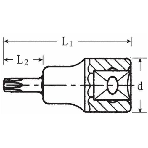 Stahlwille Rátűzőkulcs, 3/8" Torx-hoz rövid TX25