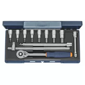   6-szög rátűzőkulcs készlet, 1/2 col négyszög 12 darabos 6