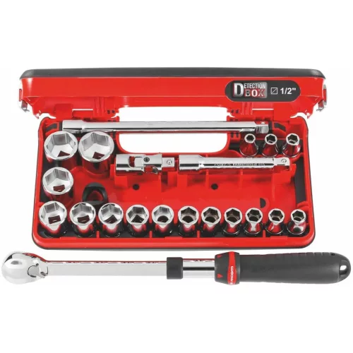 Dugókulcs készlet 1/2 col négyszög 21 darabos 6