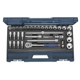 Dugókulcs készlet 1/2 col négyszög 35 darabos SD