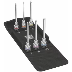   6-szög rátűzőkulcs készlet, 1/2 col négyszög 6 darabos, hosszú