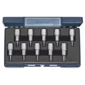   Rátűzőkulcs készlet Torx®-hoz, 1/2 col négyszög 10 darabos 10