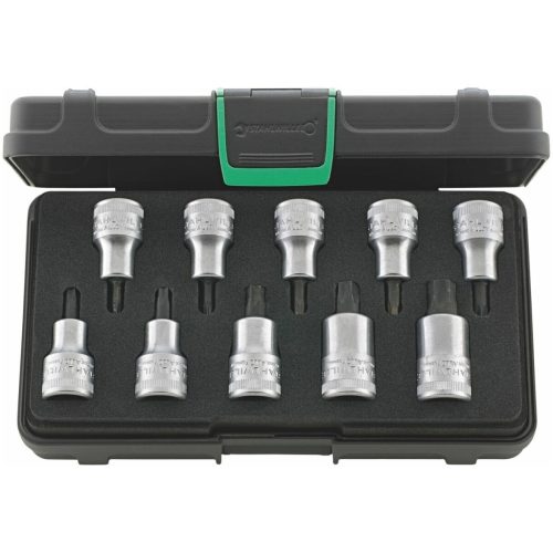 Rátűzőkulcs készlet Torx®-hoz, 1/2 col négyszög 10 darabos 10
