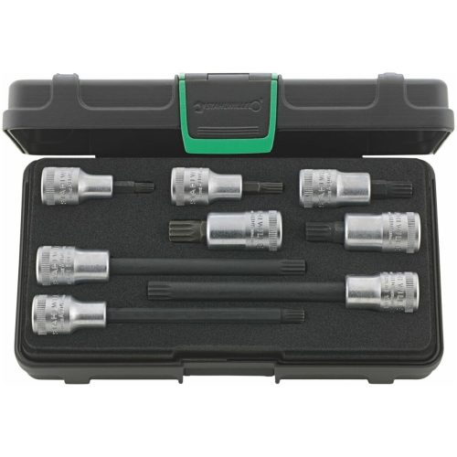 Sokszög rátűzőkulcs készlet, 1/2 col négyszög 8 darabos