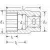 12-szög dugókulcs fej, 1/2 col  12 mm