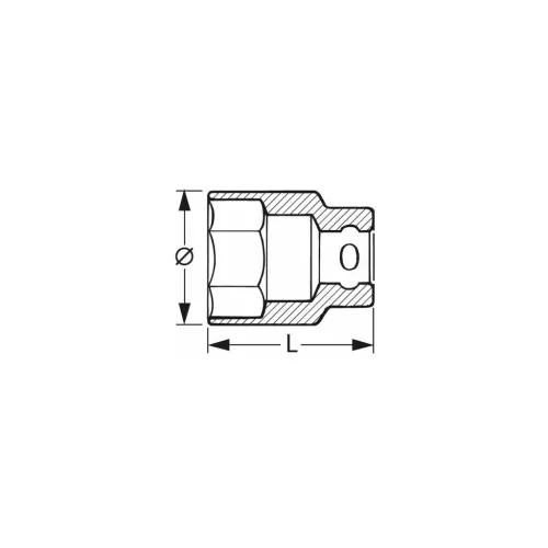 Garant 6-szög dugókulcs fej, 1/2" 32 mm