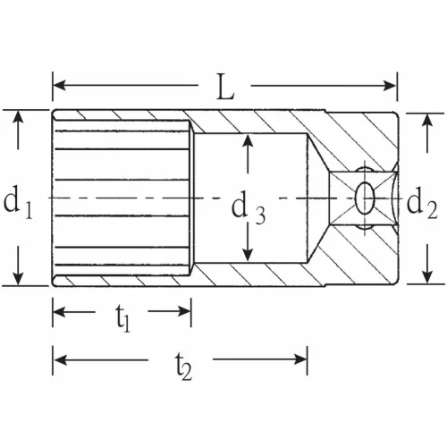 Stahlwille 12-szög gyertyakulcs fej, 1/2" 20,8 mm